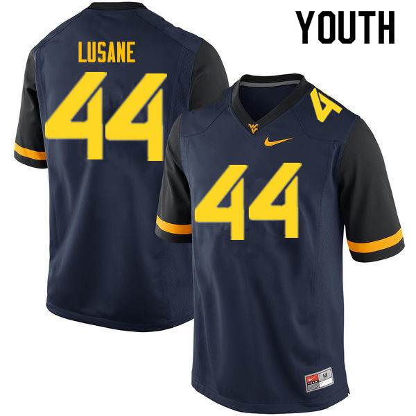 NCAA Youth Rashon Lusane West Virginia Mountaineers Navy #44 Nike Stitched Football College Authentic Jersey DU23B00MV